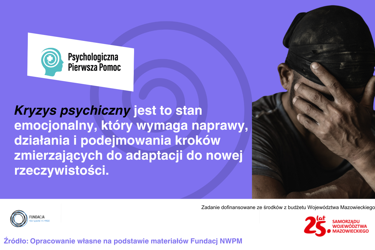 Gdzie szukać pomocy w kryzysie psychicznym. Mężczyzna z bandamką na głowie siedzi z opuszczoną głową. Wygląda na przybitego