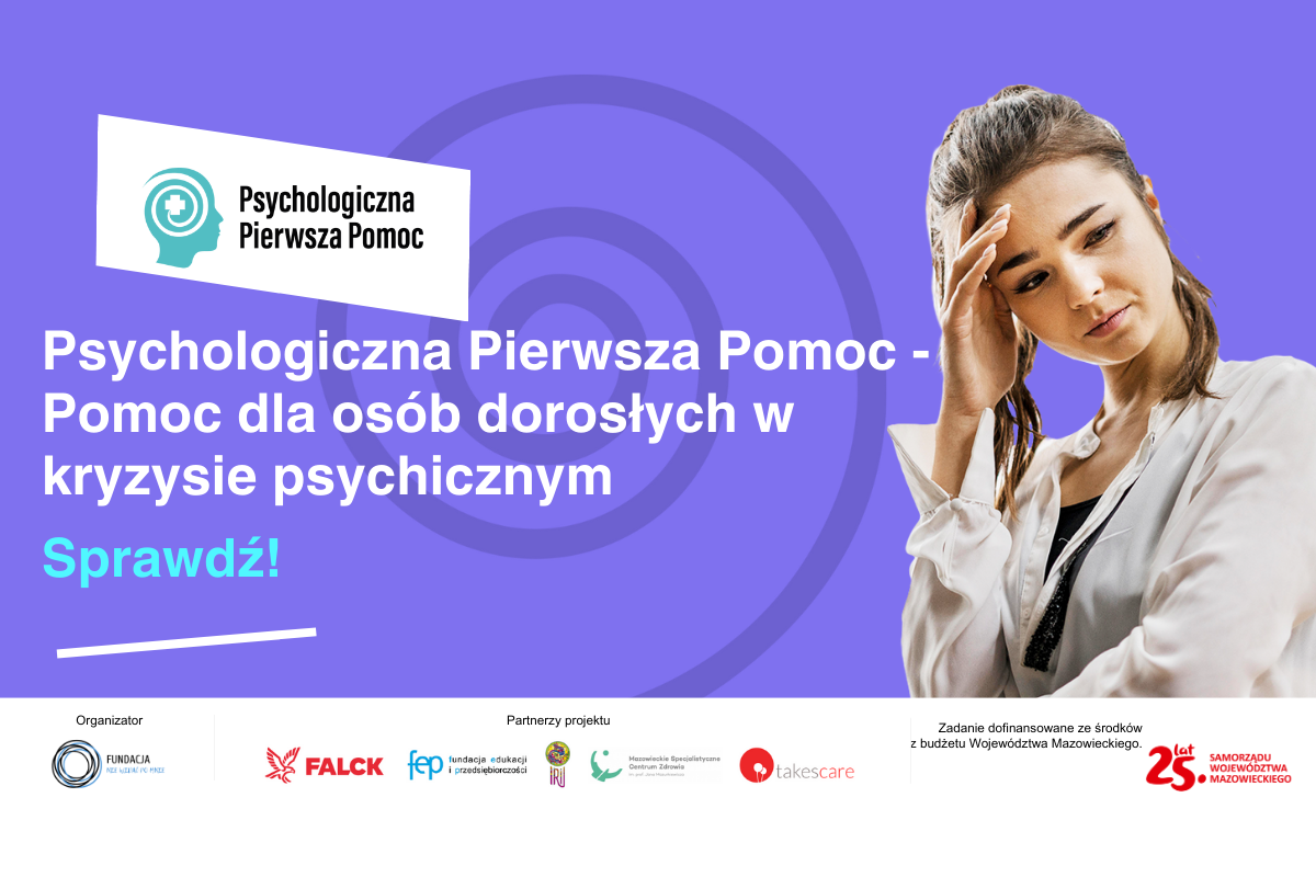 Psychologiczna pierwsa pomoc - kobieta trzymajaca się za głowę w geście bezradności i przygnębienia