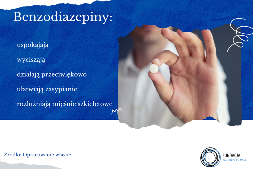 Uzależnienie od benzodiazepin - jak działają benzodiazepiny - mężczyzna w białej koszuli trzymający w tabletkę między palcami