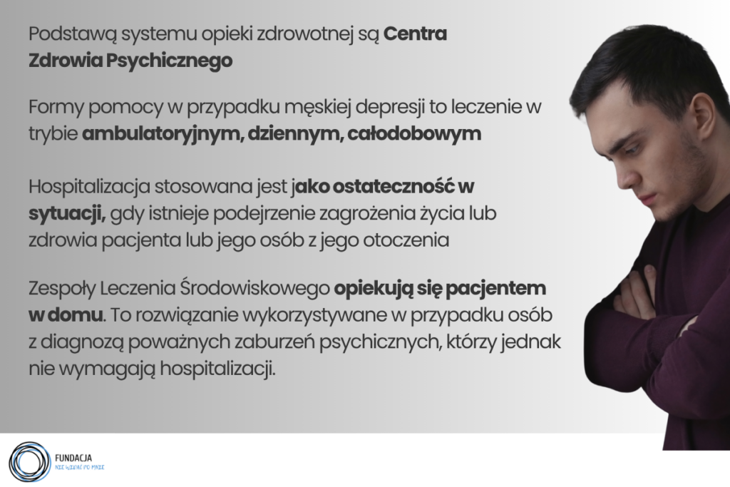 Męska depresja - gdzie szukać pomocy - mężczyzna z rękami założonymi na klatce piersiowej jest smutny