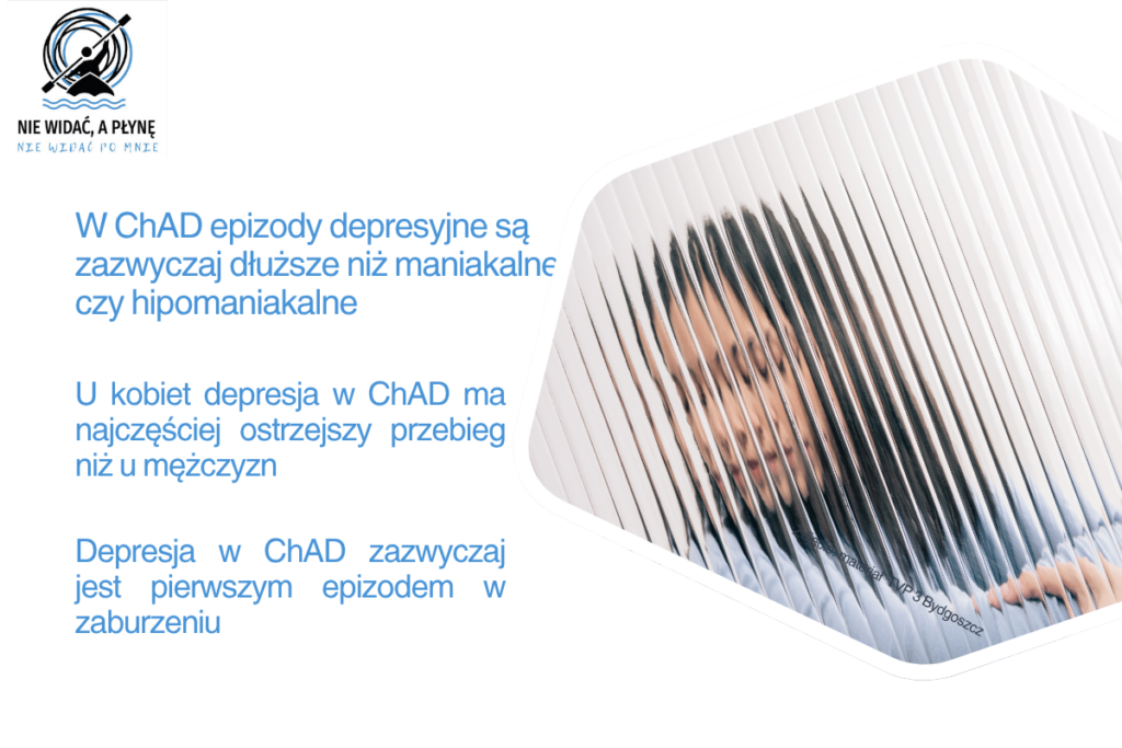 Depresja w chorobie afektywnej dwubiegunowej - mloda kobieta za rozmazanym tłem