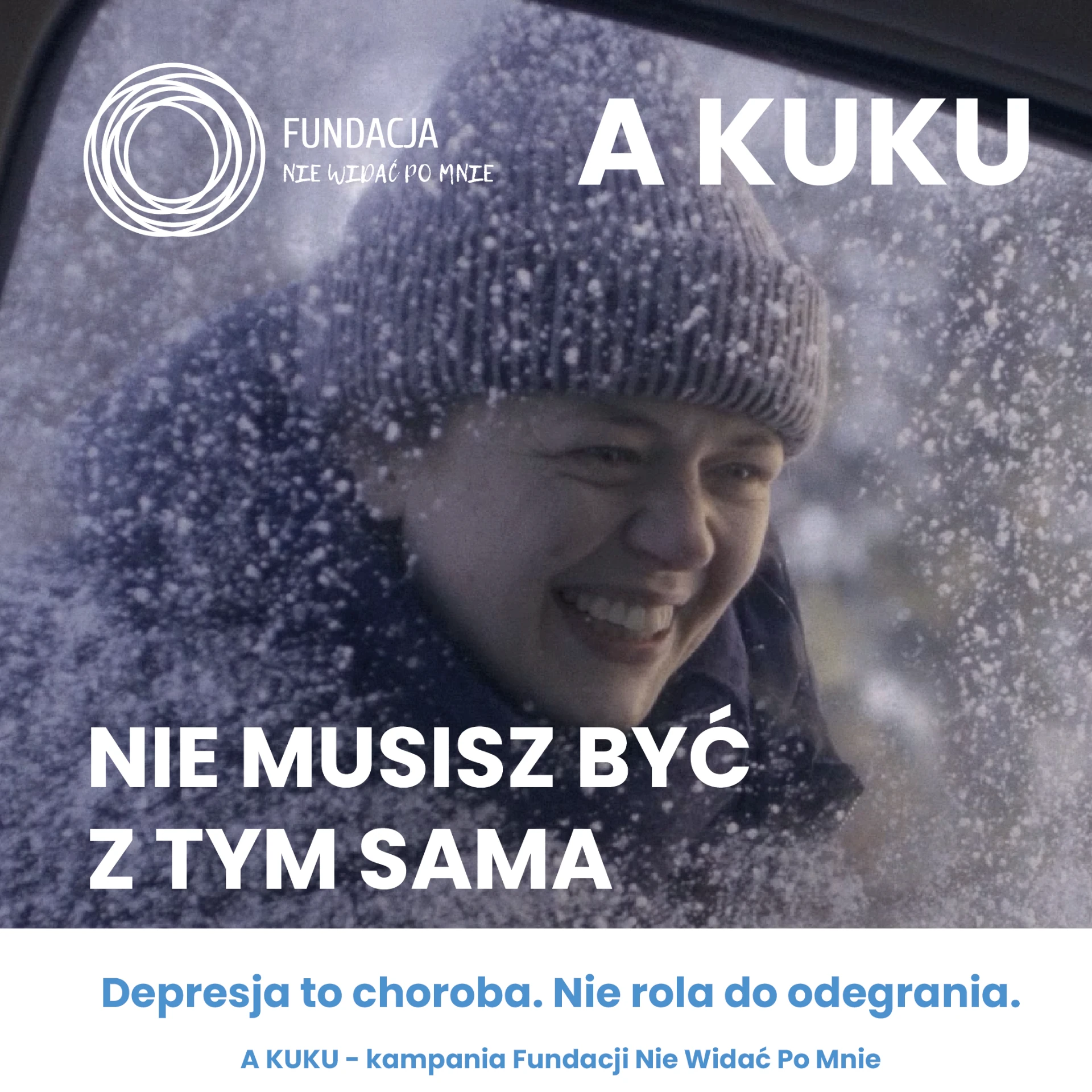 Kampania A kuku Fundacji Nie Widać Po Mnie depresja u kobiet grafika Facebook Fundacja NWPM