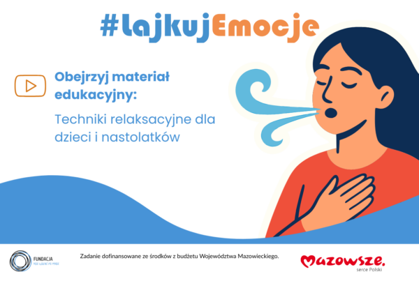 techniki relaksacyjne - grafika oddychającej spokojnie kobiety