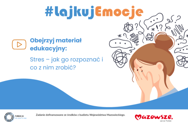stres i jak go rozpoznać. Grafika rysunkowa młodej kobiety zasłaniającej dłonią twarz